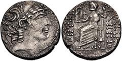 Roman Provincial SELEUCIS and PIERIA, Antioch. temp. Augustus. AR Tetradrachm (25.5mm, 14.19 g, 12h). In the name and types of the Seleucid king Philip I Philadelphus. Dated year 28 of the Caesarean E