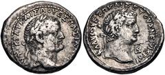 Roman Provincial SELEUCIS and PIERIA, Antioch. Vespasian, with Titus as Caesar. AD 69-79. AR Tetradrachm (26.5mm, 14.99 g, 12h). Dated "New Holy Year" 2 (AD 69/70). Laureate head of Vespasian right / 