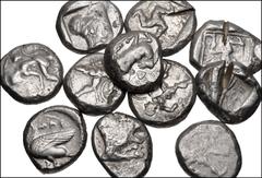 Large Lots GREEK. Asia Minor. Lot of ten (10) AR Staters. Includes: A mix of types from Cilicia, Pamphylia, and Lycia. An interesting lot for the specialist collector and/or dealer. Fine to VF, severa