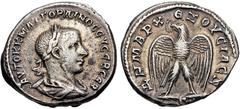 Selections from the Michel Prieur Collection SELEUCIS and PIERIA, Antioch. Gordian III. AD 238-244. AR Tetradrachm (26mm, 12.65 g, 12h). Struck AD 238-240. Laureate, draped, and cuirassed bust right /