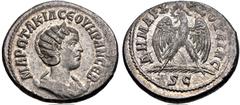 Selections from the Michel Prieur Collection SELEUCIS and PIERIA, Antioch. Otacilia Severa. Augusta, AD 244-249. AR Tetradrachm (28mm, 15.06 g, 6h). Struck AD 244. Draped bust right, wearing stephane,