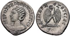 Selections from the Michel Prieur Collection SELEUCIS and PIERIA, Antioch. Otacilia Severa. Augusta, AD 244-249. AR Tetradrachm (25mm, 12.26 g, 1h). Struck AD 244. Draped bust left, wearing stephane, 
