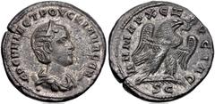 Selections from the Michel Prieur Collection SELEUCIS and PIERIA, Antioch. Herennia Etruscilla. Augusta, AD 249-251. BI Tetradrachm (26mm, 13.32 g, 6h). 1st officina. Draped bust right, wearing stepha