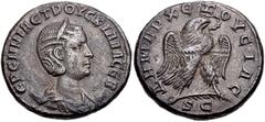 Selections from the Michel Prieur Collection SELEUCIS and PIERIA, Antioch. Herennia Etruscilla. Augusta, AD 249-251. BI Tetradrachm (25mm, 12.27 g, 11h). 3rd officina. Draped bust right, wearing steph