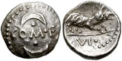 CELTIC BRITAIN, Atrebates & Regni. Verica. Circa AD 10-40. AR Unit (12mm, 1.16 g). Crescent and pellet above and below; pellet-in-annulets around / Boar standing right on exergual line; star above, VI
