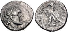 Greek PTOLEMAIC KINGS of EGYPT. Ptolemy VI Philometor. Second sole reign, 163-145 BC. AR Didrachm (20.5mm, 6.44 g, 1h). Uncertain mint in Cyprus. Dated year 101 of an uncertain era (162/1 BC). Diademe
