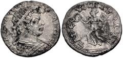 Selections from the Michel Prieur Collection CILICIA, Tarsus. Caracalla. AD 198-217. AR Drachm (21mm, 4.19 g, 6h). Radiate and cuirassed bust right / Nike alighting left, holding wreath and palm frond