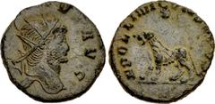 Valerianic Dynasty – Rome mint Gallienus. AD 253-268. Antoninianus (18.5mm, 3.36 g, 11h). Rome mint, 2nd officina. 10th issue, AD 267-268. GALLIENVS AVG, radiate head right / APOLLINI CONS AVG, tigres