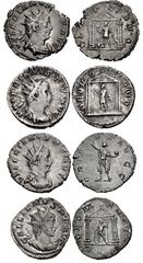 Valerianic Dynasty – Colonia Agrippinensis (Cologne) mint Lot of four (4) coins. 307a Valerian I. AD 253-260. Antoninianus (23mm, 4.13 g, 1h). Colonia Agrippinensis (Cologne) mint. Struck AD 257-260. 