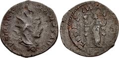 Valerianic Dynasty – Ancient Forgeries Saloninus. As Caesar, AD 258-260. Antoninianus (22mm, 3.62 g, 7h). Contemporary forgery, hybrid with reverse of Postumus. IMP SALON V[ALERI]ANVS AVG, radiate and