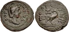Provincial Coinage ARGOLIS, Argos. Salonina. Augusta, AD 254-268. Æ 7 Assaria (23mm, 8.66 g, 4.5h). KOP C-A-ΛɯNINA, diademed and draped bust right / APΓЄ-IωN, peacock walking right, head turned back; 