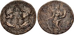 Provincial Coinage PAMPHYLIA, Sillyum. Gallienus, with Salonina. AD 253-268. Æ 10 Assaria (32mm, 20.74 g, 1h). AV[ K Π]OV · ΛI · ΓAΛΛIHNO[N], KOPNHΛ[IA?]/[C]AΛ[...] in exergue, laureate and draped bus