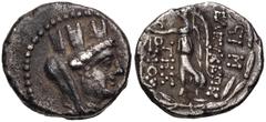 Greek SELEUKIS and PIERIA, Seleukeia Pieria. 105/4-83/2 BC. AR Hemidrachm (12.5mm, 1.78 g, 12h). Dated RY 16 (94/3 BC). Veiled, turreted, and draped bust of Tyche right / Nike advancing left, holding 