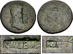 Countermarked Coins from the Richard Baker Collection MOESIA & THRACE. Æ Sestertius (38mm, 26.31 g). Countermarks applied during the reigns of Nero to Vespasian, circa AD 54-79(?), and Galba, April–Ju