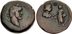 Roman Provincial EGYPT, Alexandria. Antoninus Pius. AD 138-161. Æ Drachm (33mm, 26.22 g, 11h). Zodiac series. Dated RY 8 (AD 144/145). Laureate head right / Venus (Aphrodite) in Libra: Diademed and dr