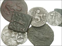 ORIENTAL GREEK. Lot of eight AR and Æ. Persis. Pakor I. AR Hemidrachm // Indo-Greek. Demetrios I. Æ // Menander. AR Drachm // Menander. Square Æ // Hermaios. Square Æ // // Indo-Scythian. Azes. AR Tet