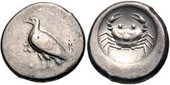 Greek SICILY, Akragas. Circa 485-480/78 BC. AR Didrachm (20mm, 8.68 g, 4h). Sea eagle standing left / Crab within shallow incuse circle. Westermark, Coinage, Period I, Group III, 183 (O70/R126); HGC 2