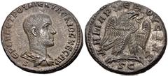 Roman Provincial SELEUCIS and PIERIA, Antioch. Herennius Etruscus. As Caesar, AD 249-251. BI Tetradrachm (26mm, 11.05 g, 12h). 6th officina. Struck AD 250-251. Bareheaded and draped bust right; ς belo
