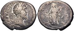 Roman Imperial Didius Julianus. AD 193. AR Denarius (18mm, 2.36 g, 12h). Rome mint. Laureate head right / Fortuna standing left, holding rudder on globe and cornucopia. RIC IV 2; RSC 10. Fine, toned, 
