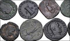 Large Lots ROMAN. Imperial. Lot of eleven (11) bronze issues. Includes: Faustina Jr. As // Commodus. Sestertius // Maximinus I. Sestertius // Philip I. Sestertius (4) // Same. Dupondius // Same. As //