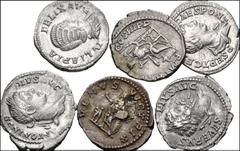 Large Lots ROMAN. Imperial. Lot of sixteen (16) Severan AR Denarii. Includes: Septimius Severus (5) // Julia Domna (5) // Caracalla (3) // Geta (2) // Plautilla (1). Good Fine to VF, last coin with re