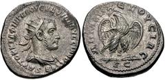 Selections from the Michel Prieur Collection SELEUCIS and PIERIA, Antioch. Volusian. AD 251-253. BI Tetradrachm (26.5mm, 12.19 g, 6h). 6th officina. Struck AD 251. Radiate and draped bust right; ς bel