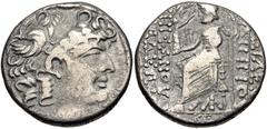 Selections from the Michel Prieur Collection SELEUCIS and PIERIA, Antioch. Augustus. 27 BC-AD 14. AR Tetradrachm (26mm, 14.48 g, 12h). In the name and types of the Seleucid king Philip I Philadelphus.