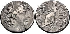 Selections from the Michel Prieur Collection SELEUCIS and PIERIA, Antioch. Augustus. 27 BC-AD 14. AR Tetradrachm (25.5mm, 14.15 g, 12h). In the name and types of the Seleucid king Philip I Philadelphu