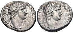 Selections from the Michel Prieur Collection SELEUCIS and PIERIA, Antioch. Nero, with Divus Claudius. AD 54-68. AR Tetradrachm (26mm, 14.64 g, 12h). Struck circa AD 63-68. Laureate head of Nero right 