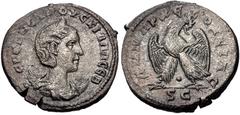 Selections from the Michel Prieur Collection SELEUCIS and PIERIA, Antioch. Herennia Etruscilla. Augusta, AD 249-251. BI Tetradrachm (26mm, 12.40 g, 12h). 5th officina. Draped bust right, wearing steph