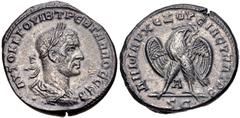 Selections from the Michel Prieur Collection SELEUCIS and PIERIA, Antioch. Trebonianus Gallus. AD 251-253. BI Tetradrachm (26mm, 13.96 g, 5h). 1st officina. Laureate, draped, and cuirassed bust right;