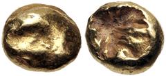 Greek IONIA, Uncertain. Circa 650-600 BC. EL Myshemihekte – Twenty-fourth Stater (6mm, 0.58 g). Lydo-Milesian standard. Plain globular surface / Incuse square. Weidauer –; Traité I –; SNG Kayhan –; SN