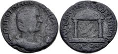 Roman Provincial CILICIA, Aegeae. Cornelia Supera. Augusta, AD 253. Æ (25mm, 8.72 g, 6h). Dated CY 299 (AD 253). Draped bust right, wearing stephane, set on crescent / Eagle standing facing, head left