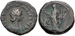 Roman Provincial EGYPT, Alexandria. Zenobia. Usurper, AD 268-272. Potin Tetradrachm (22mm, 10.93 g, 12h). Dated RY 5 of Vaballathus (AD 272). Draped bust of Zenobia right, wearing stephane / Homonoia 