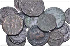 Large Lots ROMAN. Imperial. Lot of fifteen (15) bronze issues. Includes: Diocletian // Constantius I (2) // Maximinus II (2) // Maxentius // Licinius I (3) // Constantine I (4) // Constantius II, stru