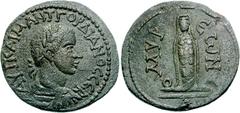 LYCIA, Myra. Gordian III. AD 238-244. Æ 30mm (15.67 g, 12h). Struck AD 241-244. Laureate, draped, and cuirassed bust right / Cult-statue of Artemis Eleutheria; phiale to left at feet. Von Aulock, Münz