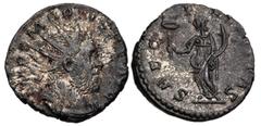 Roman Imperial Marius. Romano-Gallic Emperor, AD 269. Antoninianus (18mm, 2.95 g, 6h). Treveri (Trier) mint. 2nd emission, circa mid AD 269. IMP C MARIVS P F AVG, radiate, draped, and cuirassed bust r