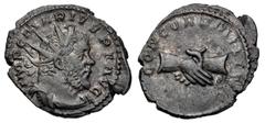 Roman Imperial Marius. Romano-Gallic Emperor, AD 269. Antoninianus (20.5mm, 3.01 g, 6h). Treveri (Trier) mint. 2nd emission, circa mid AD 269. IMP C MARIVS P F AVG, radiate, draped, and cuirassed bust