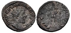 Roman Imperial Marius. Romano-Gallic Emperor, AD 269. AR Denarius (20mm, 3.26 g, 6h). Colonia Agrippinensis (Cologne) mint. 2nd emission, circa mid AD 269. IMP C M AVR MARIVS AVG, radiate and cuirasse