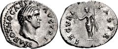 Roman Imperial Otho. AD 69. AR Denarius (21mm, 3.45 g, 6h). Rome mint. Struck 15 January-8 March. IMP OTHO CAESΛR ΛVG TR P, bare head right / SECVR I TΛS P R, Securitas, draped, standing left, holding