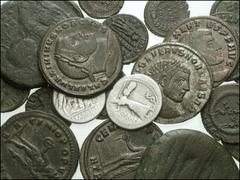 MIXED. Roman and Byzantine. Lot of AR and Æ. Includes: Anonymous. AE As. Struck after 211 BC. Head of Janus / Prow of ship Crawford 56b // M. Aemilius Scarus, P. Plautius Hypsaeus. AR Denarius. Struck