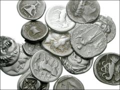 GREEK. Miscellaneous. AR of Thrace to Caria. Includes: THRACE, Apollonia Pontika. Diobol. Facing head of Apollo / Inverted anchor // KINGS of MACEDON. Alexander III. Drachm. Head of Herakles right / Z