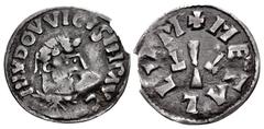The Richard A. Jourdan Collection – Early Medieval & Islamic CAROLINGIANS. Louis 'le Pieux' (the Pious). As Emperor Louis I, 814-840. AR Denier (20mm, 1.31 g, 6 or 12h). Class 1. Metallum (Melle) mint