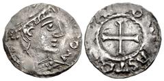 The Richard A. Jourdan Collection – Early Medieval & Islamic CAROLINGIANS. temp. Robert I. King of West Francia, 922-923. AR Denier (19mm, 1.19 g, 11h). Turon/Cainoni Castro (Chinon et Tours) mint. [T