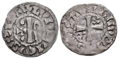 The Richard A. Jourdan Collection – World FRANCE, Royal. Louis VI le Gros (the Fat). 1108–1137. AR Denier (20mm, 0.85 g, 3h). Type VI. Château-Landon mint. + LVDOVICVS REX, central pole; to left, •/+/