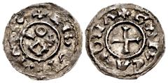 The Richard A. Jourdan Collection – World FRANCE, Provincial. Carcassonne (comté). 10th-11th centuries. AR Denier (21mm, 1.48 g, 8h). + CIDVI+TΛTI(horizontal S), O above ◊; – to left; + to right / + C