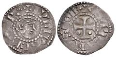 The Richard A. Jourdan Collection – World FRANCE, Provincial. Sancerre. Étienne I . 1152-1191. AR Denier (19mm, 0.88 g, 3h). + IVLIVS CESAR •, crowned head right; six-rayed star to left / + STEPhANVS 