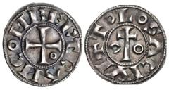 The Richard A. Jourdan Collection – World FRANCE, Provincial. Toulouse. Bertrand. 1106-1112. AR Denier (18mm, 1.1.01 g, 7h). Toulouse mint. BERTRΛИ COM, cross pattée; annulet in fourth quarter / + TOL