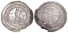 The Richard A. Jourdan Collection – World GERMANY, Thüringia (Landgrafschaft). Ludwig III der Fromme (the Pious). 1172-1190. AR Bracteate (44mm, 0.87 g). Gotha mint. + LVDЄVVICHVS • PROVINCIALIS • COM