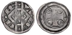 The Richard A. Jourdan Collection – World LOW COUNTRIES, Henegouwen (Hainaut [graafschap]). Johanna van Constantinopel. 1205-1244. AR Denier – Maille (13mm, 0.35 g). Valencijn mint. (star) VΛ • LE (st